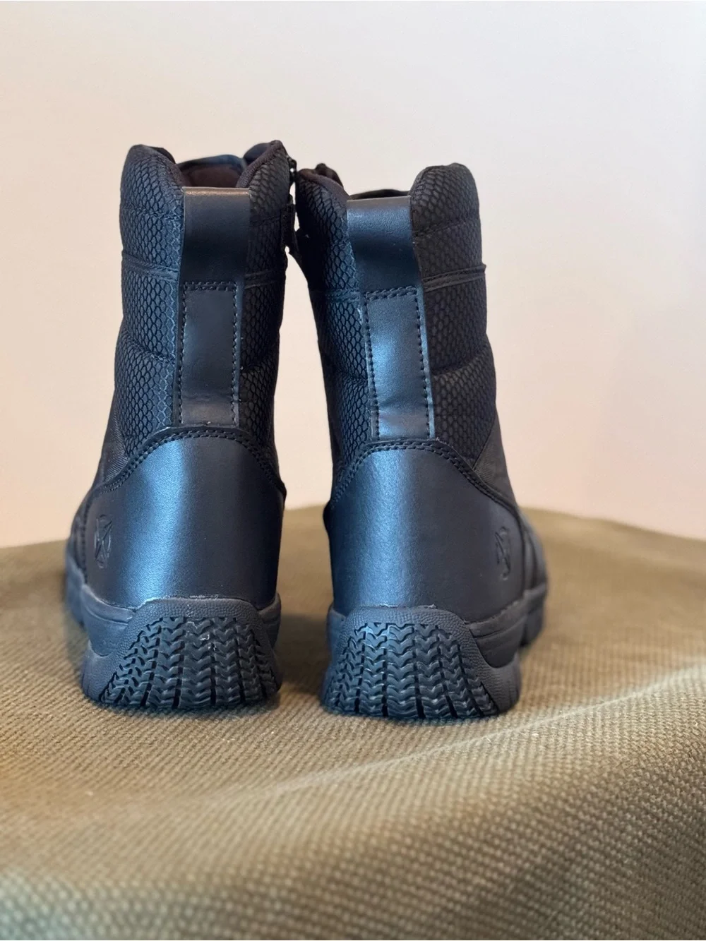Tactical Black Men's Boots - Lace-Up Ankle Boot